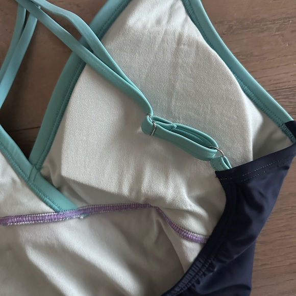 Speedo One Piece Adjustable Crossback Swimsuit in Porcelain - Picture 12 of 12